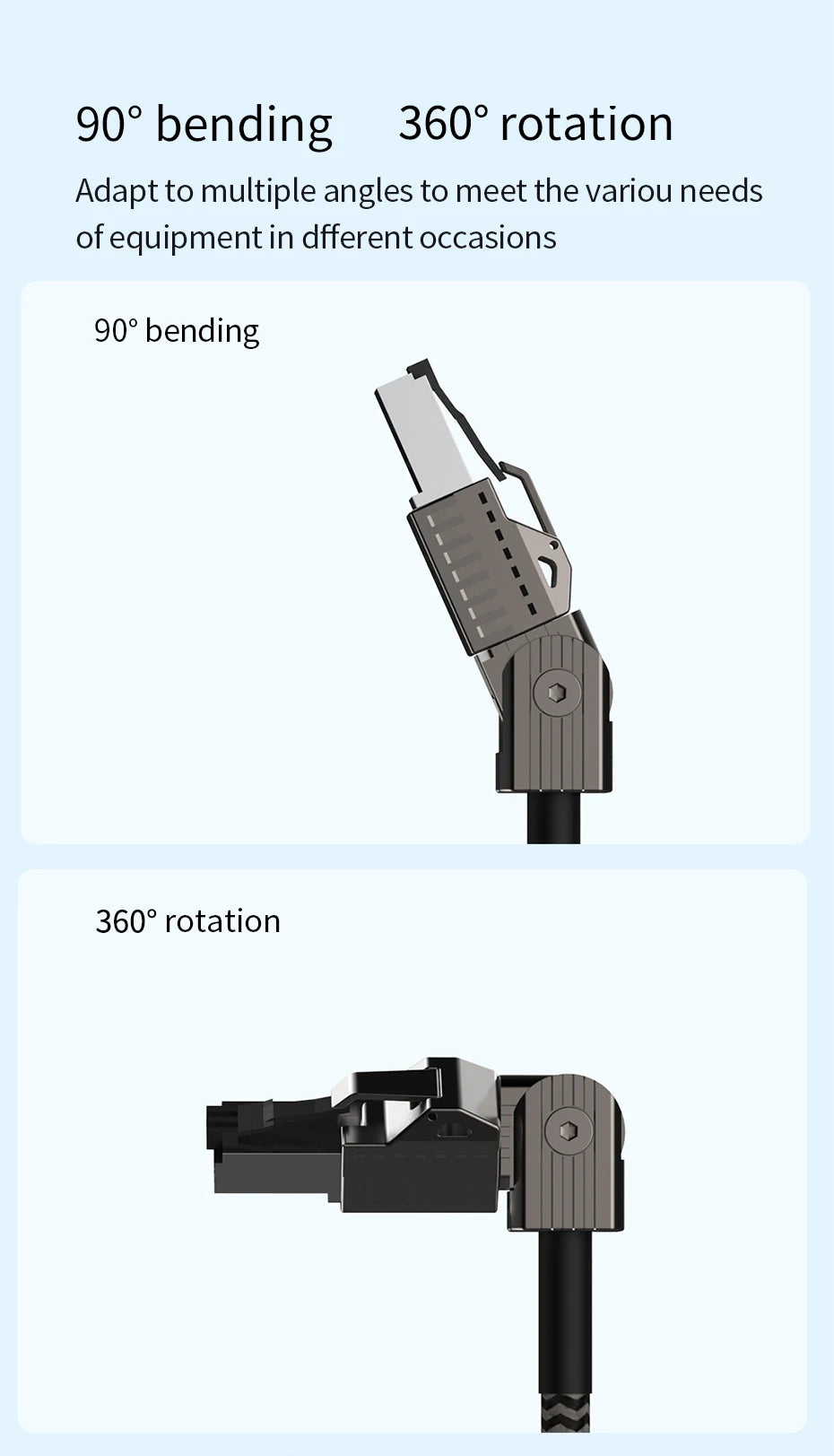 Hagibis Cat8 Ethernet Cable Super Speed RJ45 Network Cable 40Gbps Patch Cord S/FTP Cat 8 lan with Alloy Connector for Router PC
