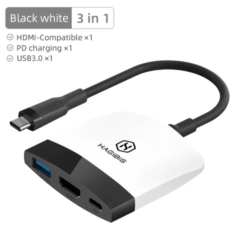 Hagibis Switch Dock TV Dock for Nintendo Switch Portable Docking Station USB C to 4K HDMI-compatible USB 3.0 Hub for Macbook Pro