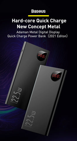 Baseus Power Bank 10000mAh 22.5W PD Fast Charging Powerbank Portable External Battery For iPhone 15 14 12 13 Pro Samsung Huawei