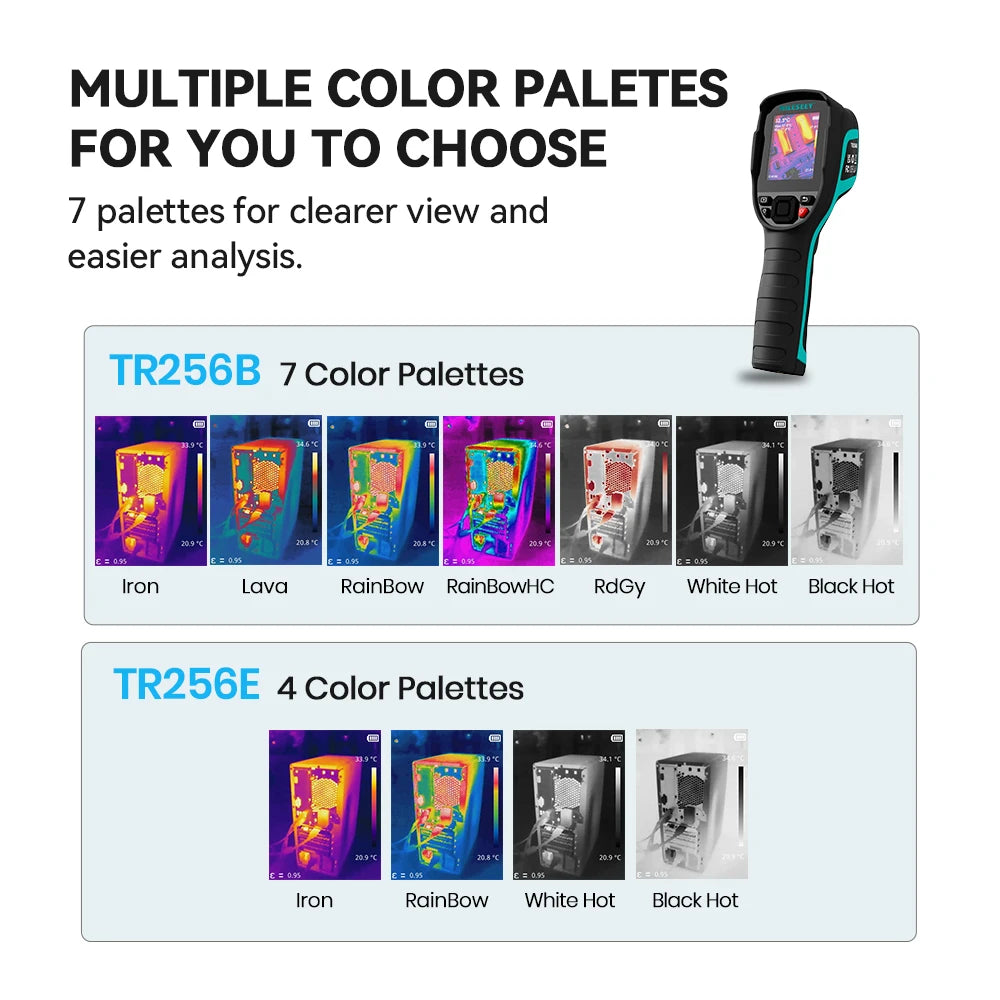 MILESEEY TR256E /B Thermal Imager 256X192 Thermal Imaging Camera Infrared Temperature Meter For Repair, PCB, Pipeline Detection