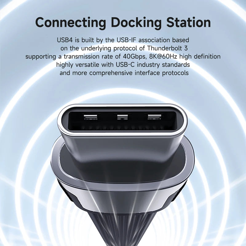Hagibis USB4 Data Cable 40Gbps USB C to Type C Short Cable PD 240W 8K 60Hz for Thunderbolt 3/4 iPhone 16 Pro Max SSD Power Bank