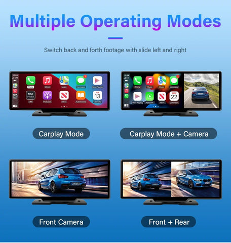 10.26'' Dash Cam 4K Car Mirror Video Player Wireless Carplay Android Auto GPS Car Monitor Multimedia Rearview Camera Dashboard