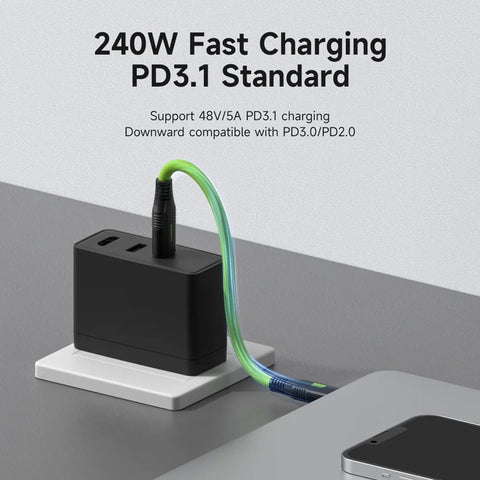 Hagibis Short USB C Cable Magnetic Mini Fast Charging Cord PD 240W 40Gbps Compatible with Thunderbolt 4/3 iPhone 16 SSD Tablet