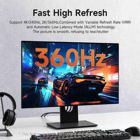 Hagibis 8K HDMI-Compatible Cable High Speed Cord 4K 240Hz 2K 360Hz 8K 60Hz Compatible with Roku TV/PS5/HDTV/Xbox/Switch/Laptops