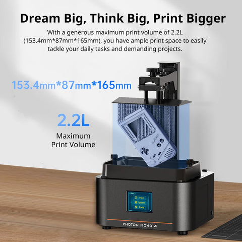 ANYCUBIC Photon Mono 4 LCD UV Resin 3D Printer with 7" 10K high-definition screen High-Speed 3D Printing Size 153×87×165mm