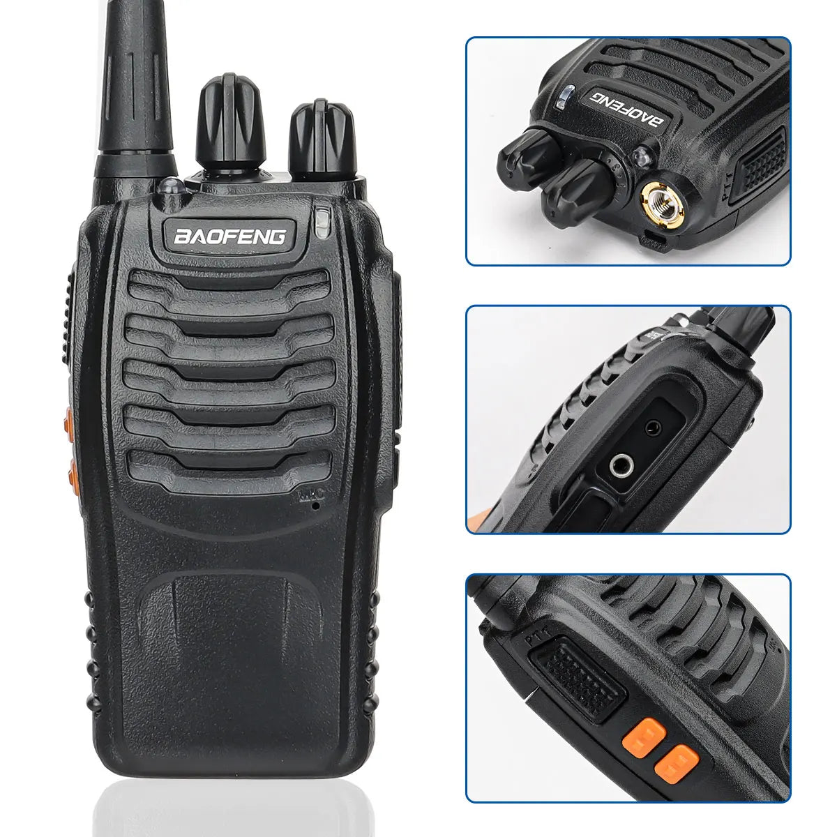 2/4PCS Baofeng BF-888S V2 Walkie Talkie Dual Band Portable Long Range UHF 400-470MHz USB/EU/US Ham Two Way Radio for Hunting