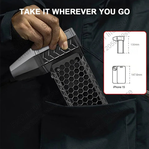 CAER Turbo Jet Violent Fan with Storage Bag 130000RPM Wind Speed 52m/s Portable Mini Air Blower Handheld Car Dust Blowing Tools