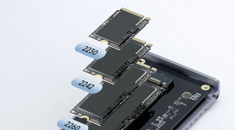 Hagibis 40Gbps USB4 M.2 NVMe SSD Enclosure With LED Display USB4 Cable for Thunderbolt 4/3 USB 3.2/3.1/3.0 B+M M-Key SSD Case