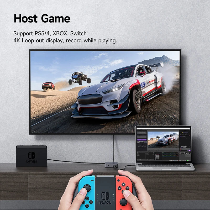 Hagibis 4K HDMI-Compatible Video Capture Card Loop Out for Game Recording Live Streaming  1080P Grabber MS2131 for PS4/5 Switch