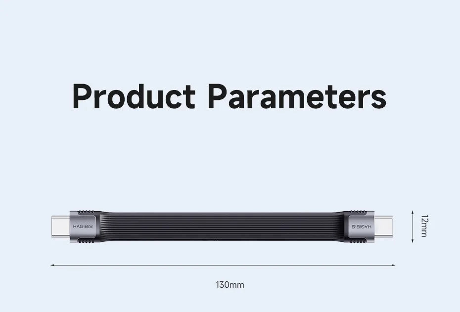 Hagibis USB4 Data Cable 40Gbps USB C to Type C Short Cable PD 240W 8K 60Hz for Thunderbolt 3/4 iPhone 16 Pro Max SSD Power Bank