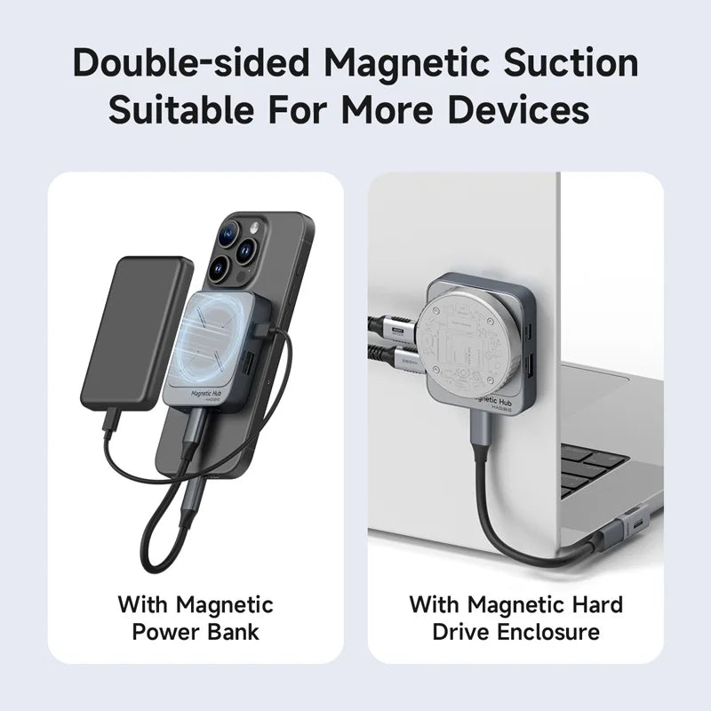 Hagibis Magnetic Card Reader SD4.0 312MB/s USB-C to SD MicroSD TF Memory Card Magnet HUB UHS-II for Laptop Phone Macbook Camera