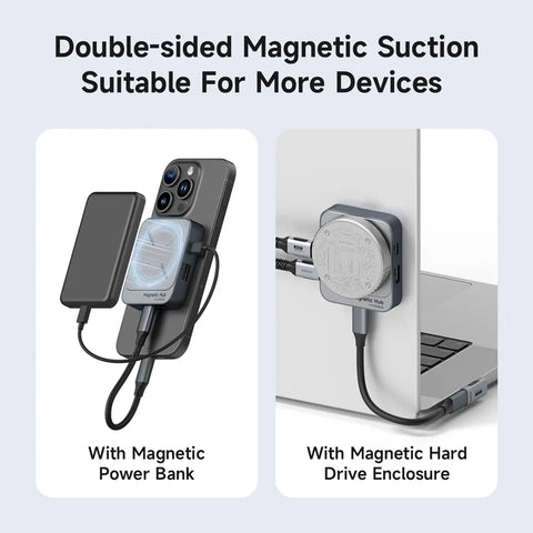 Hagibis Magnetic Card Reader SD4.0 312MB/s USB-C to SD MicroSD TF Memory Card Magnet HUB UHS-II for Laptop Phone Macbook Camera
