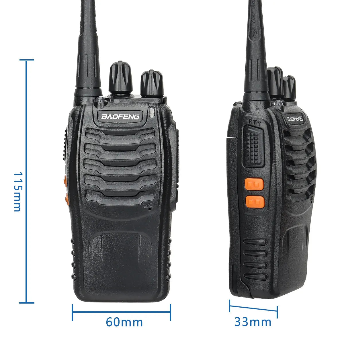 2/4PCS Baofeng BF-888S V2 Walkie Talkie Dual Band Portable Long Range UHF 400-470MHz USB/EU/US Ham Two Way Radio for Hunting