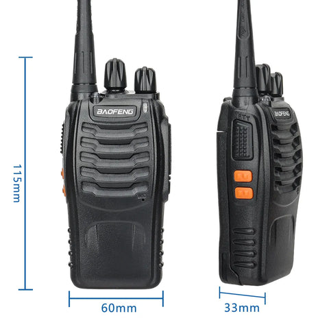 2/4PCS Baofeng BF-888S V2 Walkie Talkie Dual Band Portable Long Range UHF 400-470MHz USB/EU/US Ham Two Way Radio for Hunting