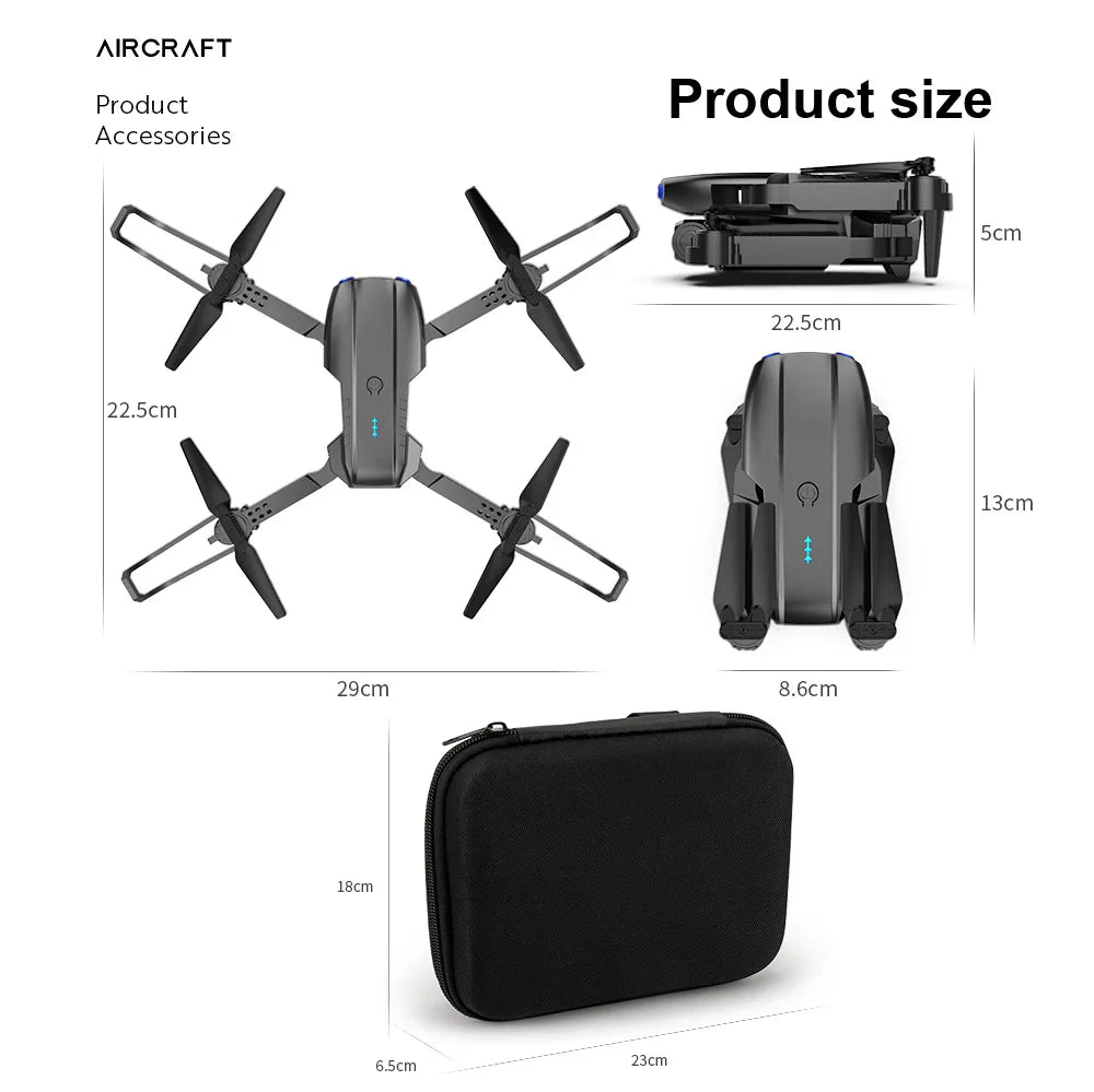 E99 Pro Drone Quadcopter Remote Control Handle Four Axis Aircraft HD 6K Photography UAV Altitude Fixation Helicopter Toys