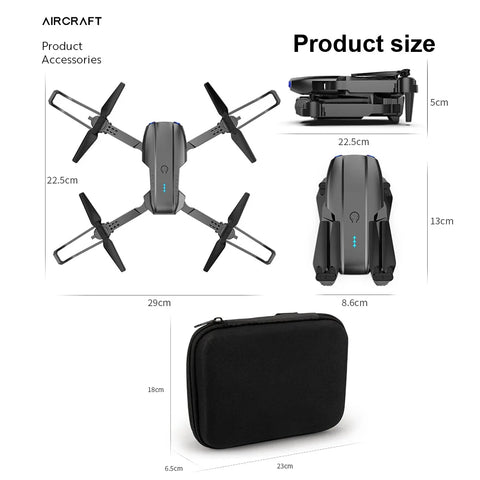 E99 Pro Drone Quadcopter Remote Control Handle Four Axis Aircraft HD 6K Photography UAV Altitude Fixation Helicopter Toys