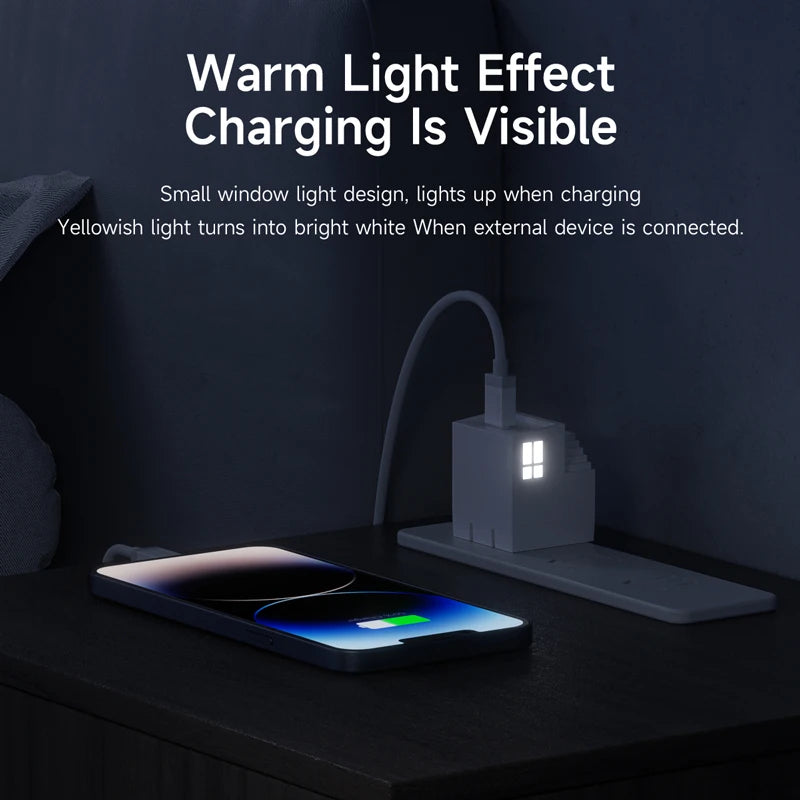 Hagibis 35W GaN USB C Charger Creative Fast Charger 20W QC 3.0 PD 3.0 For iPhone 16 15 14  Pro Max iPad Pro Macbook Air Samsung