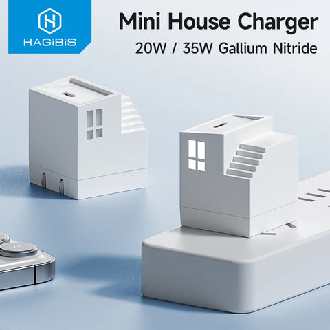 Hagibis 35W GaN USB C Charger Creative Fast Charger 20W QC 3.0 PD 3.0 For iPhone 16 15 14  Pro Max iPad Pro Macbook Air Samsung