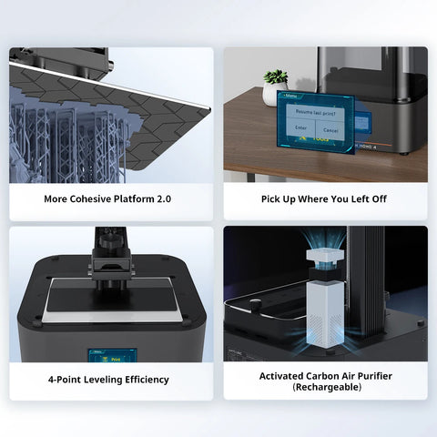 ANYCUBIC Photon Mono 4 LCD UV Resin 3D Printer with 7" 10K high-definition screen High-Speed 3D Printing Size 153×87×165mm