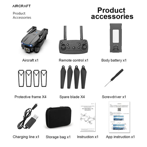 E99 Pro Drone Quadcopter Remote Control Handle Four Axis Aircraft HD 6K Photography UAV Altitude Fixation Helicopter Toys