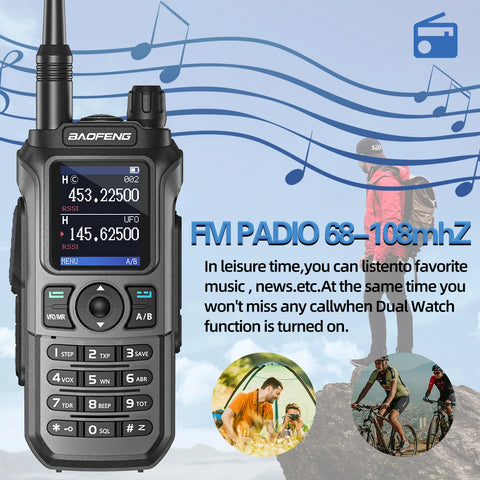 Baofeng UV-21 Pro V2 Wireless Copy Frequency Mutli Band Powerful Waterproof Long Range UV-5R Long Range Type-C Two Way Ham Radio