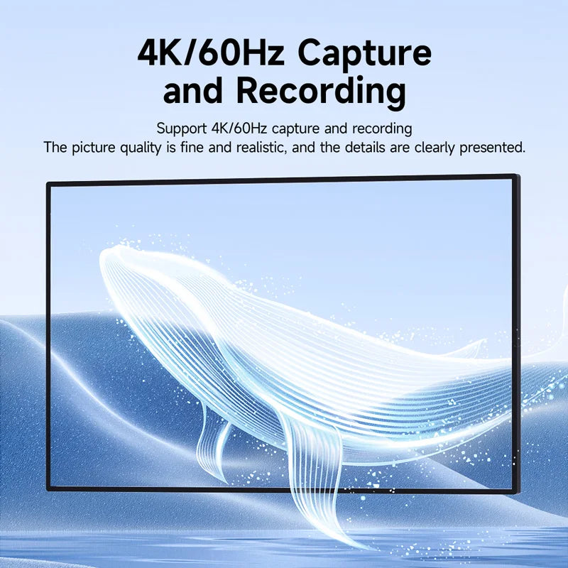 Hagibis 4K@60Hz Video Capture Card Streaming and Gaming 4K 60FPS HDR VRR RGB Passthrough PD 100W for PS5/4 Xbox Switch Camera PC