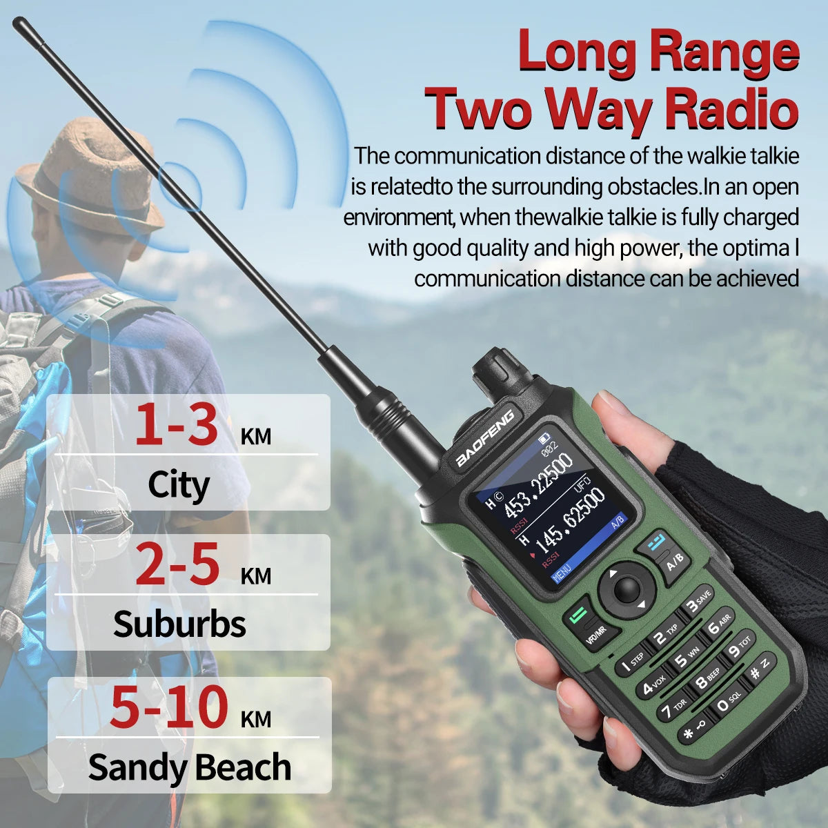Baofeng UV-21 Pro V2 Wireless Copy Frequency Mutli Band Powerful Waterproof Long Range UV-5R Long Range Type-C Two Way Ham Radio
