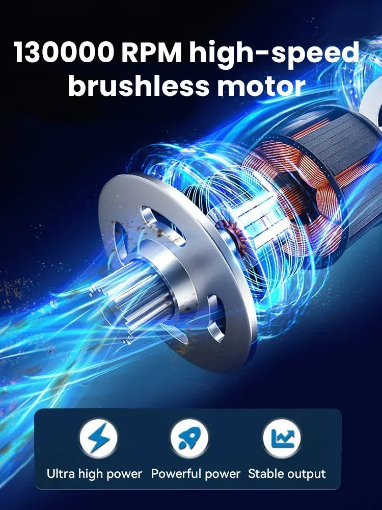 CAER Turbo Jet Violent Fan with Storage Bag 130000RPM Wind Speed 52m/s Portable Mini Air Blower Handheld Car Dust Blowing Tools
