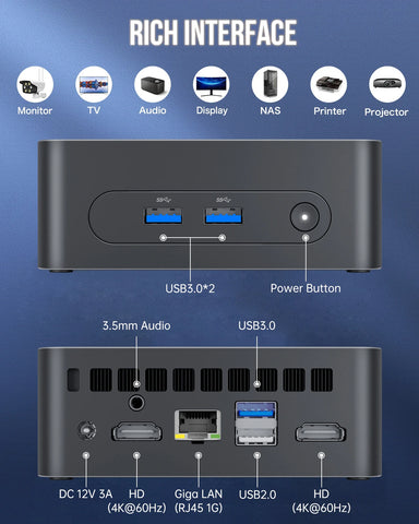 SOYO M2 PLUS 2  Mini PC Intel Alder Lake N100 Windows 11 Pro MiniPC 16GB DDR4  512GB PCIe M.2 SSD WiFi 5 BT5.0 Desktop Computer
