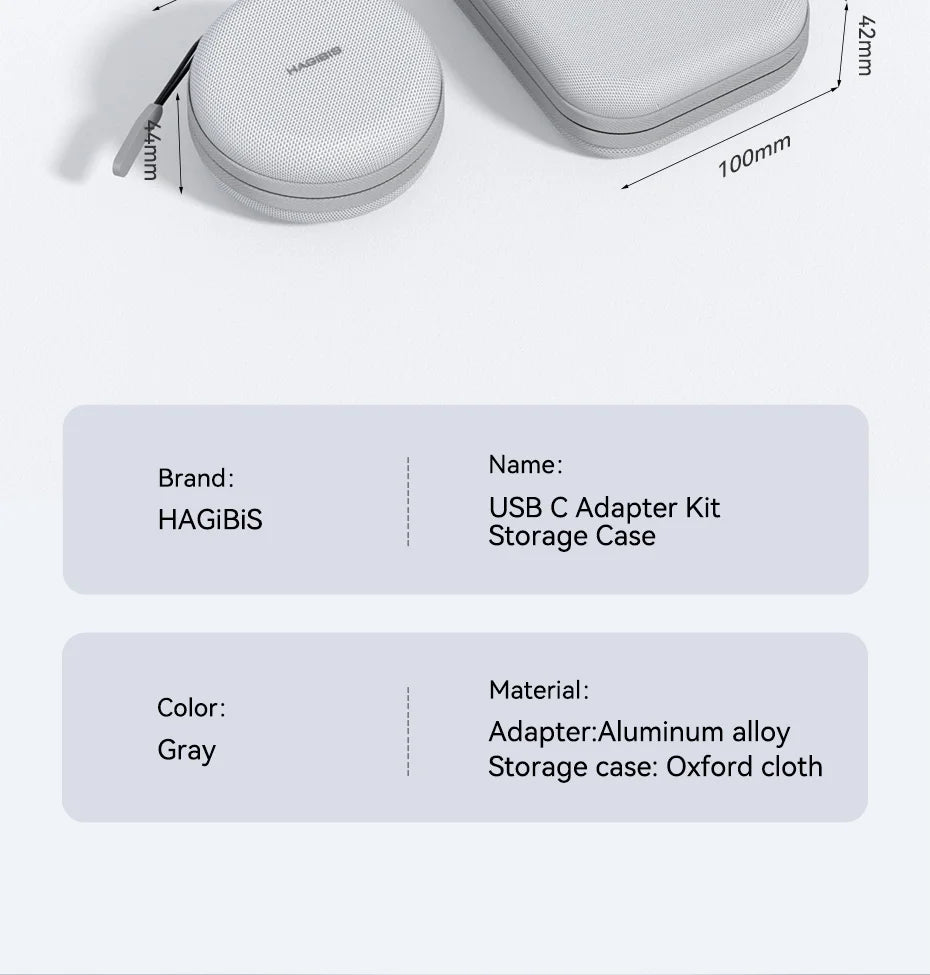 Hagibis Multi USB C Adapter Kit Short USB4 Fast Charging Cable Set Storage Box USB to Type-c Compatible with Thunderbolt 4/3