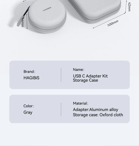 Hagibis Multi USB C Adapter Kit Short USB4 Fast Charging Cable Set Storage Box USB to Type-c Compatible with Thunderbolt 4/3