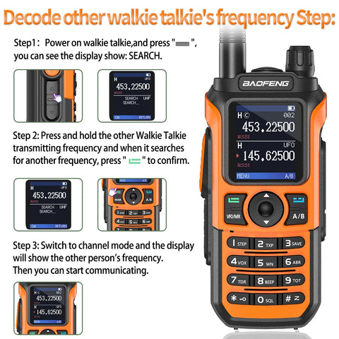 Baofeng UV-21 Pro V2 Wireless Copy Frequency Mutli Band Powerful Waterproof Long Range UV-5R Long Range Type-C Two Way Ham Radio