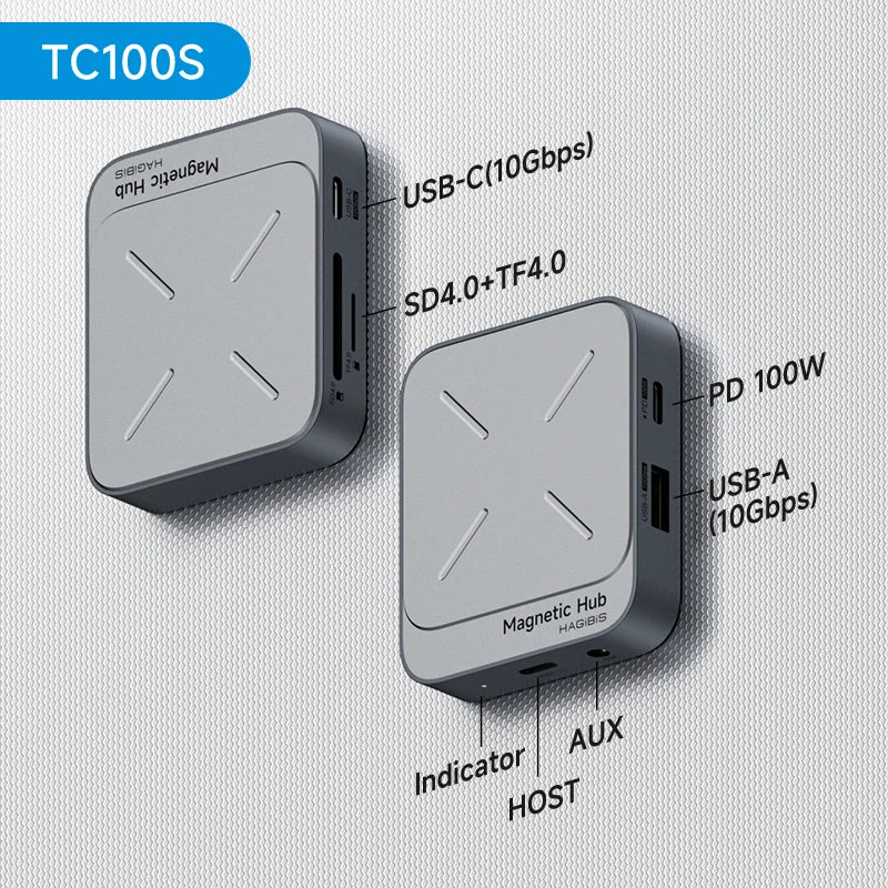 Hagibis Magnetic Card Reader SD4.0 312MB/s USB-C to SD MicroSD TF Memory Card Magnet HUB UHS-II for Laptop Phone Macbook Camera