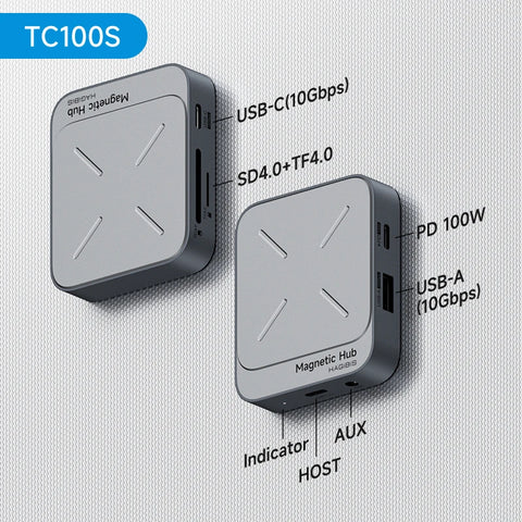 Hagibis Magnetic Card Reader SD4.0 312MB/s USB-C to SD MicroSD TF Memory Card Magnet HUB UHS-II for Laptop Phone Macbook Camera