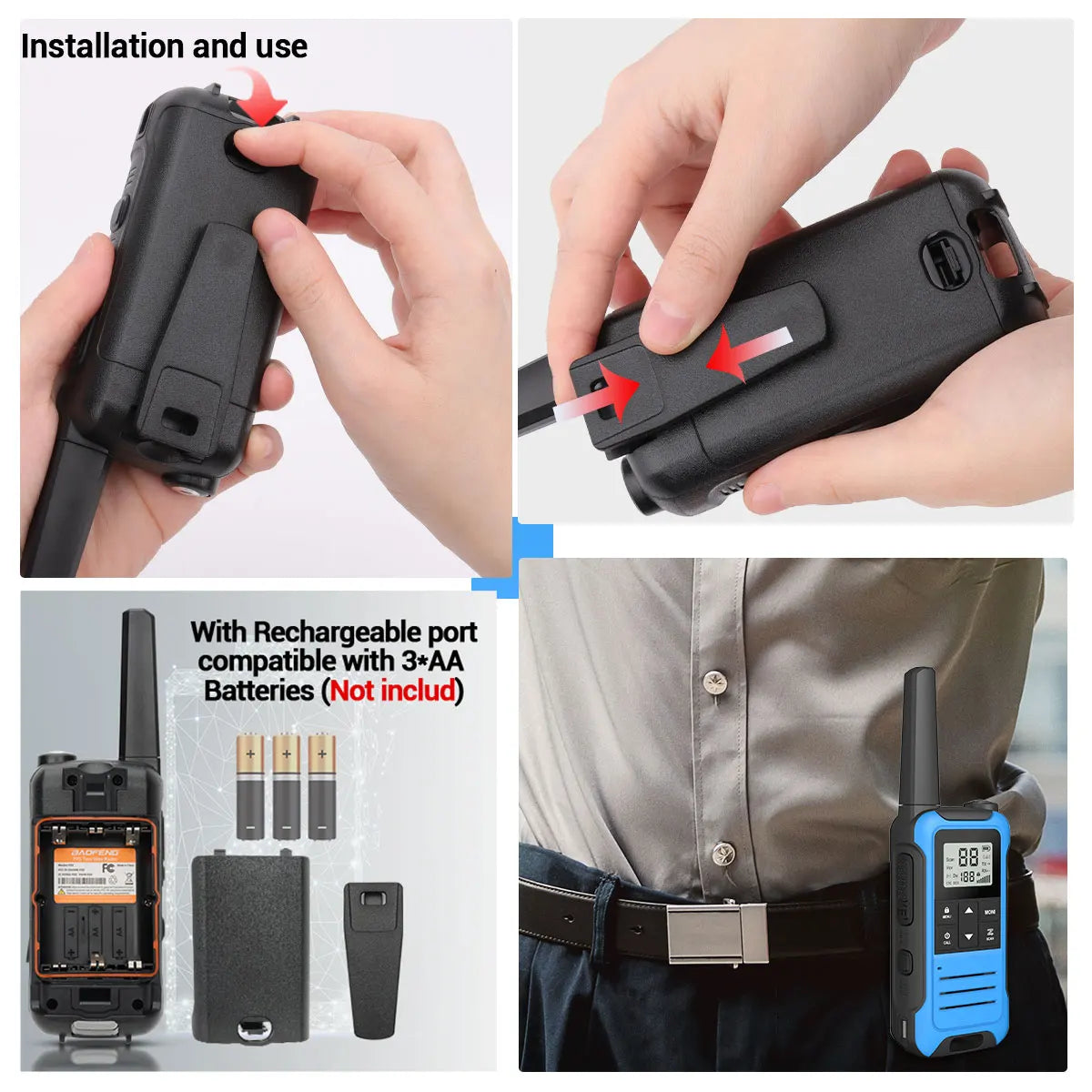 2PCS Baofeng F22 Walkie Talkie Portable Mini Communication Radio Profesional PMR446 /FRS Talkie Walkies Transceiver Radio