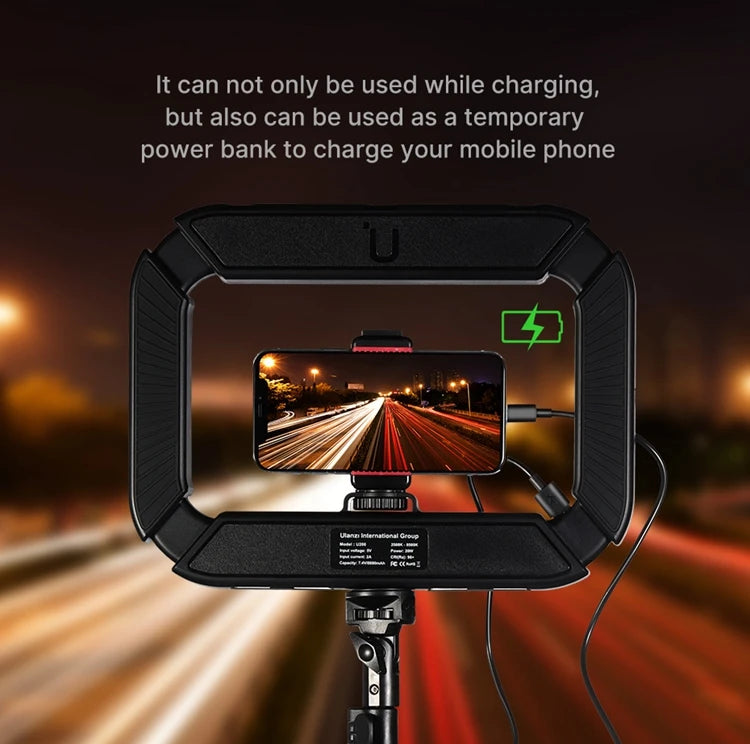 Ulanzi U200 U-200 Smartphone Video Rig  LED Video Light 2 in 1 Ring Light Cold Shoe for Microphone Tiktok Youtube Live Rig Light