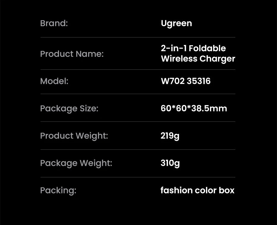 UGREEN Qi2 25W Magnetic Wireless Charger Stand 2-in-1 Charging Stand For iPhone 15 16 Pro Max/AirPods For MagSafe Fast Charger