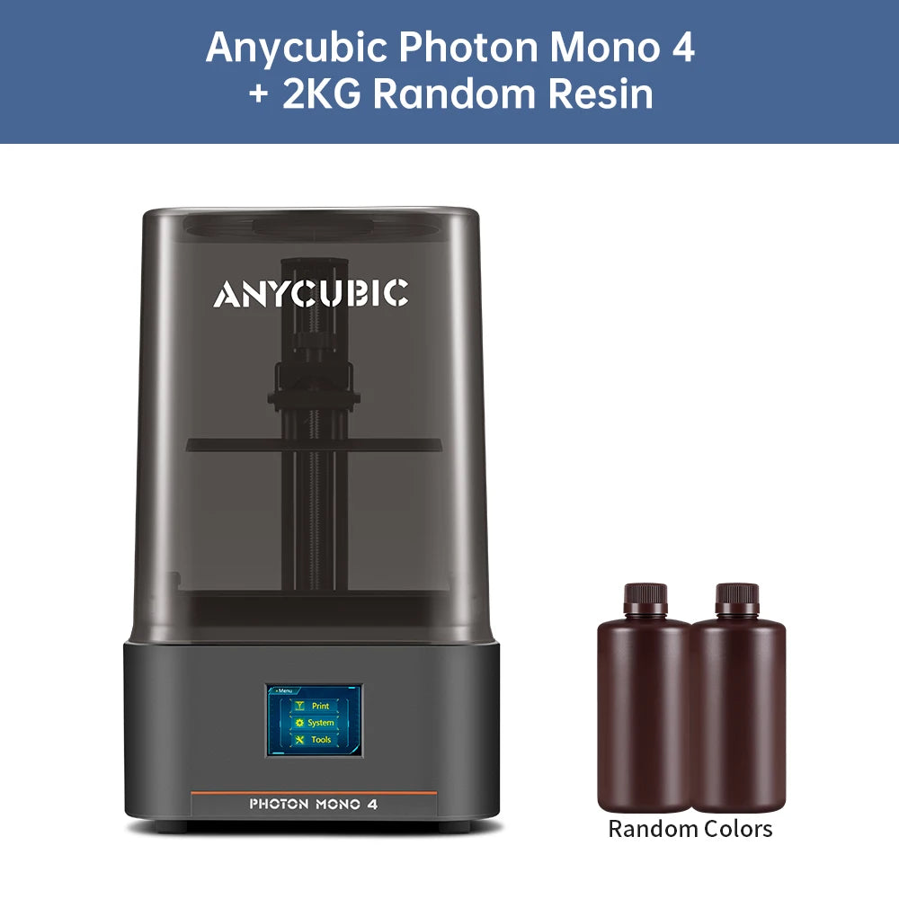 ANYCUBIC Photon Mono 4 LCD UV Resin 3D Printer with 7" 10K high-definition screen High-Speed 3D Printing Size 153×87×165mm