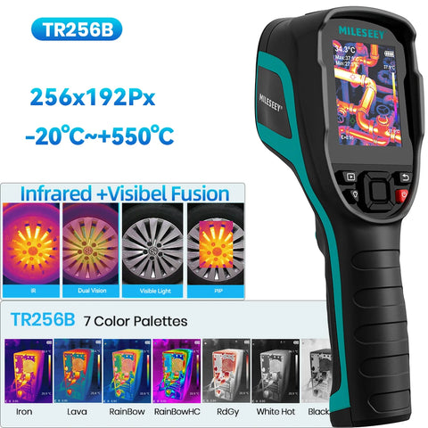 MILESEEY TR256E /B Thermal Imager 256X192 Thermal Imaging Camera Infrared Temperature Meter For Repair, PCB, Pipeline Detection