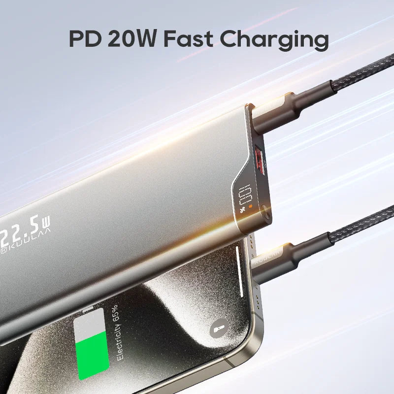 KUULAA 22.5W Power Bank 10000mAh Portable Charger PowerBank Fast Charging External Battery For iPhone16 15 14 Xiaomi poweer bank