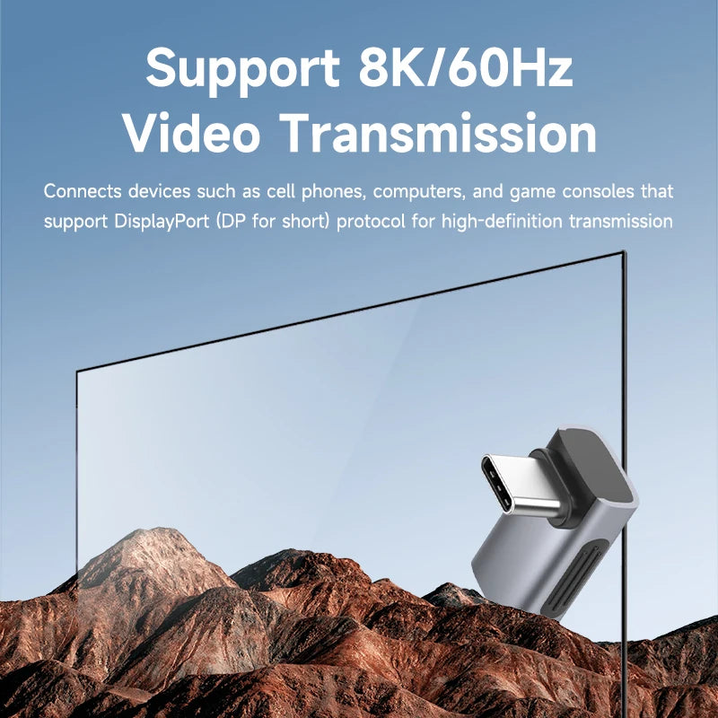 Hagibis 240W USB C to C Adapter 40Gbps 8K 60Hz 90 Degree Converter USB4 Adapter for Thunderbolt 4/3 MacBook iPhone 16 Pro Tablet