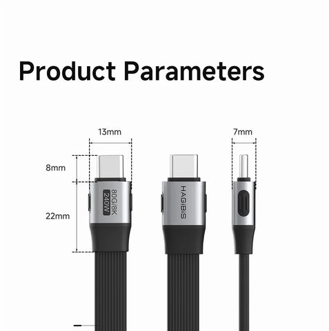 Hagibis Short USB C to USB C Full Function Cable USB4 V2 Date Cable 80Gbps 8K PD 240W Cord for Thunderbolt 4/5 iPhone Laptop SSD