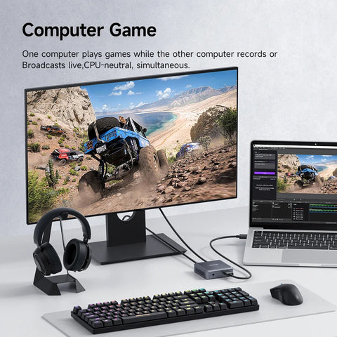 Hagibis 4K HDMI-Compatible Video Capture Card Loop Out for Game Recording Live Streaming  1080P Grabber MS2131 for PS4/5 Switch
