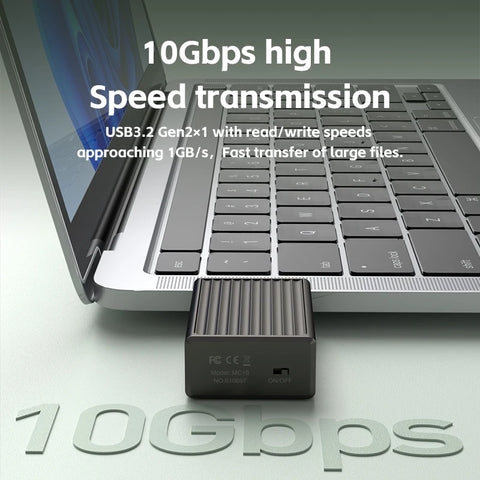Hagibis 2230 M.2 NVMe SSD Enclosure with Cooling Fan USB 3.2 Gen 2 to NVMe PCI-E M.2 SSD Case for Laptop iPhone 16 Pro 15 iPad