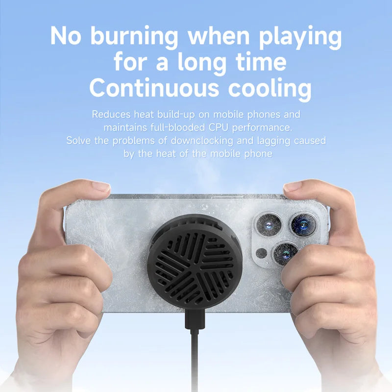 Hagibis Magnetic Cell Phone Cooler Universal Cooling Fan Mobile Phone Radiator for iPhone 16 Pro Black Shark Gaming Live Stream
