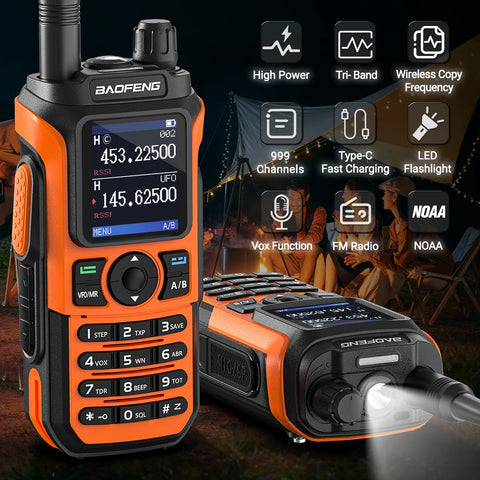 Baofeng UV-21 Pro V2 Wireless Copy Frequency Mutli Band Powerful Waterproof Long Range UV-5R Long Range Type-C Two Way Ham Radio