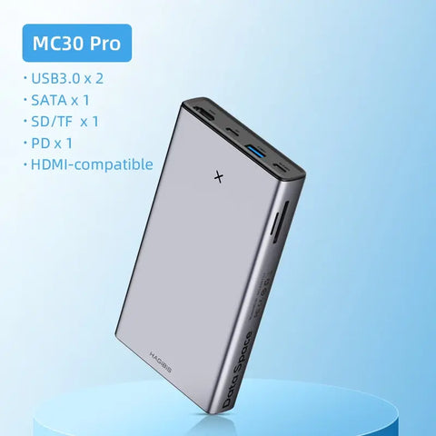 Hagibis USB C HUB with Hard Drive Enclosure 2.5 SATA to USB 3.0 Type C AdapterUSB Hub for External SSD Disk HDD Case