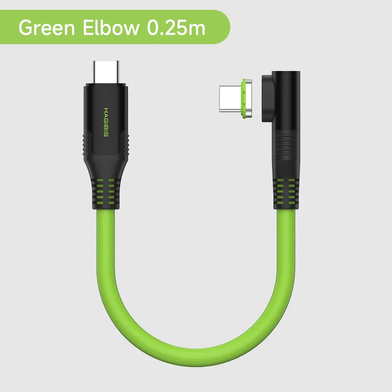 Hagibis Short USB C Cable Magnetic Mini Fast Charging Cord PD 240W 40Gbps Compatible with Thunderbolt 4/3 iPhone 16 SSD Tablet