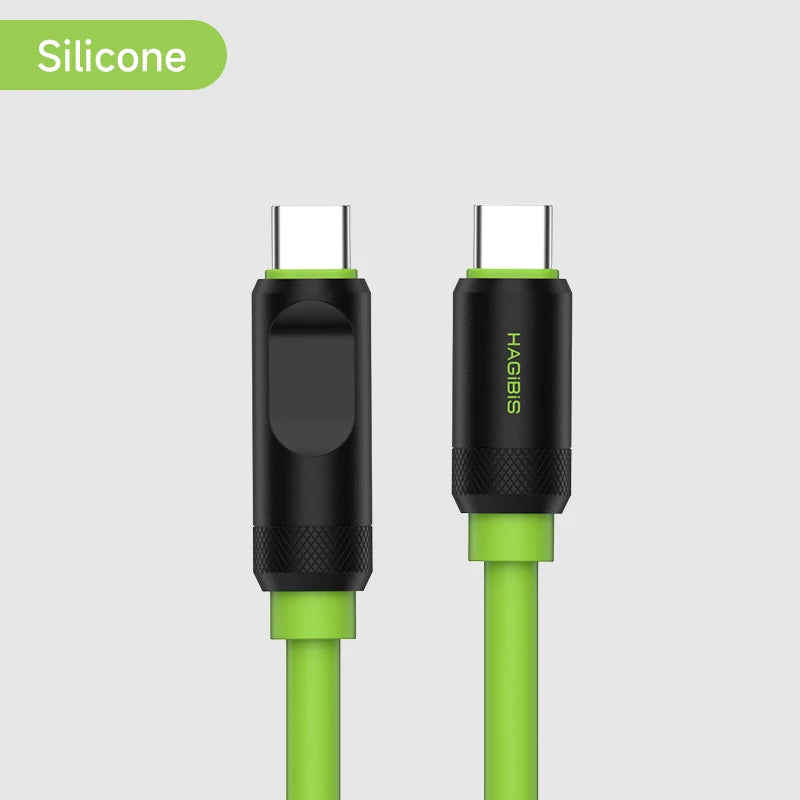 Hagibis USB C Fast Charger Cable With LED Display PD 240W 40Gbps Video Cord Compatible with Thunderbolt 4/3 For iPhone 16 Laptop