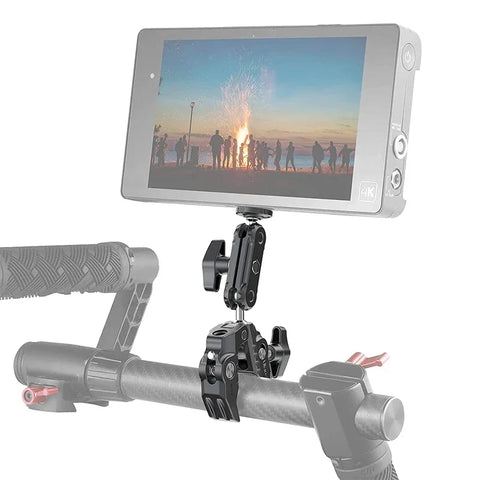 Ulanzi R094 Metal Super Clamp with Double Ball Head Magic Arm Clamp with 1/4" 3/8" Hole for DSLR Camera Monitor Light Mic Mount